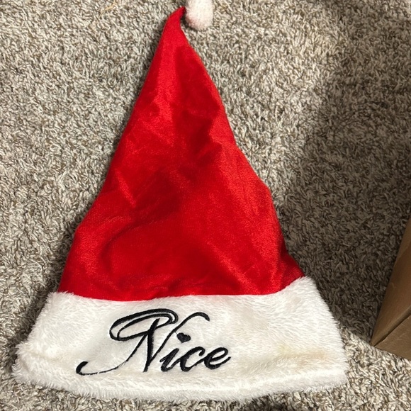 Charming Red and White Holiday Hat - Picture 1 of 2